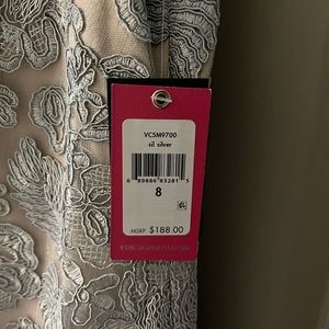 Vince Camuto Silver-Grey Gold Lining Holiday Dress w/ tag